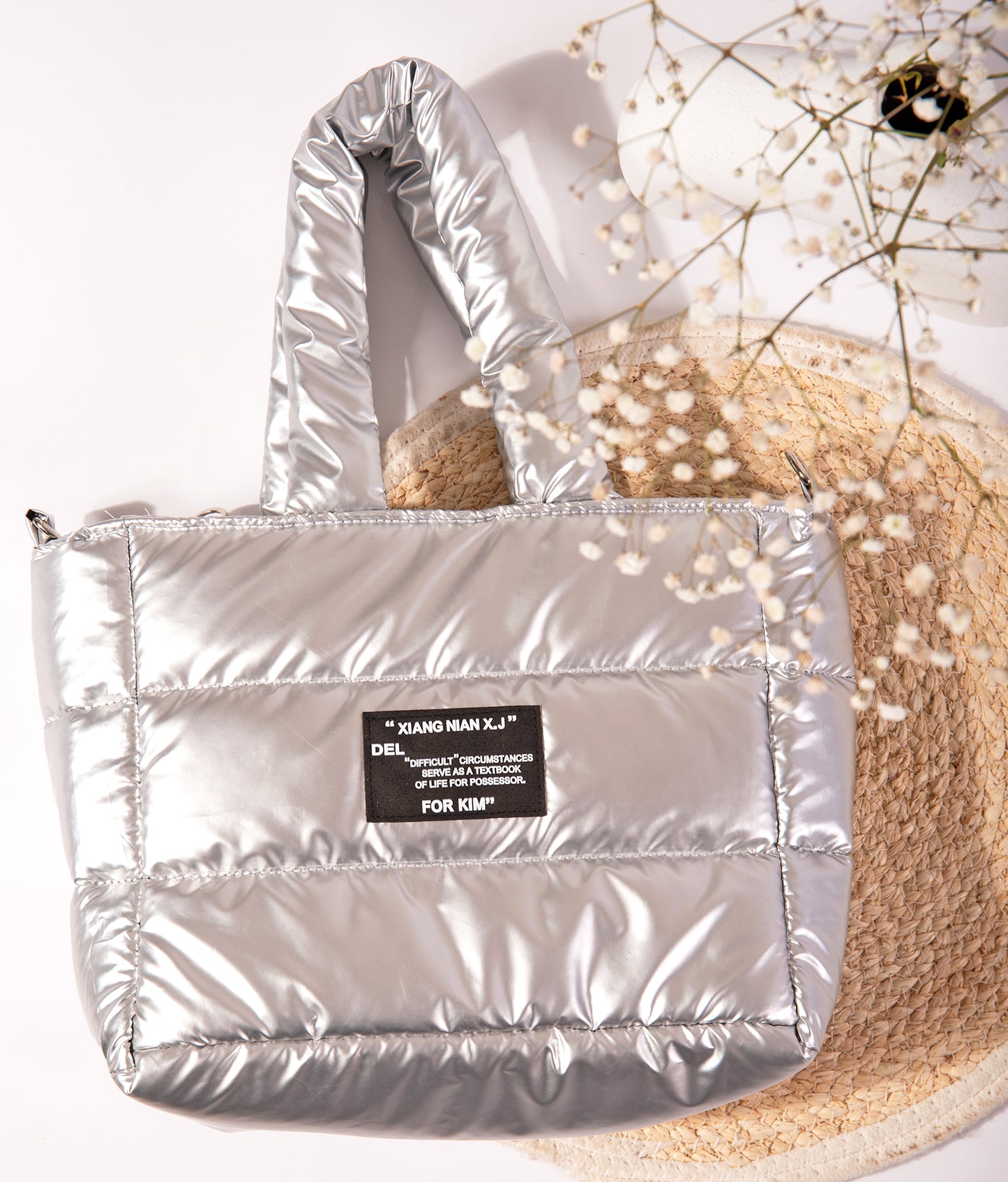Ora Puffer Bag - Sliver
