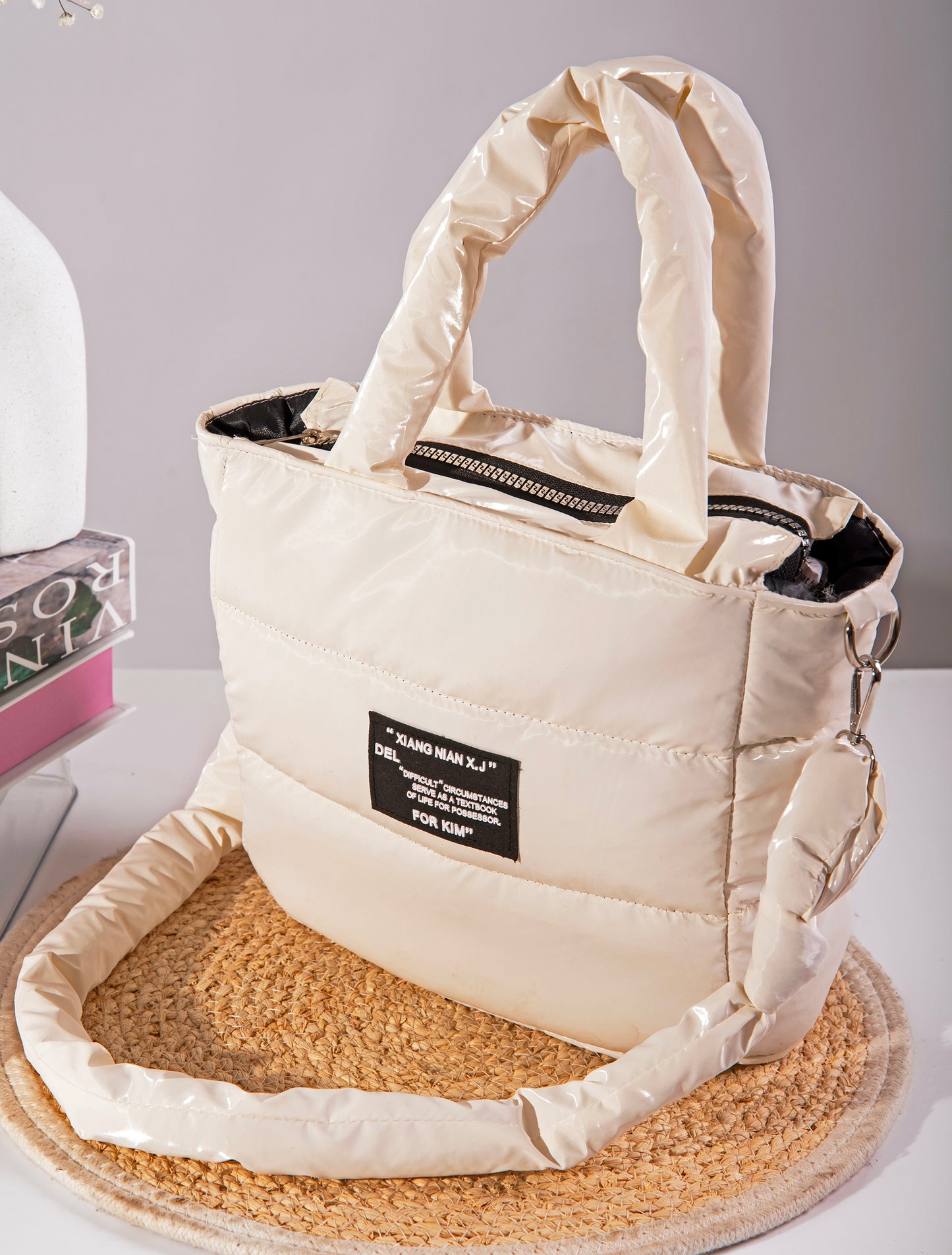 Ora Puffer Bag - Beige