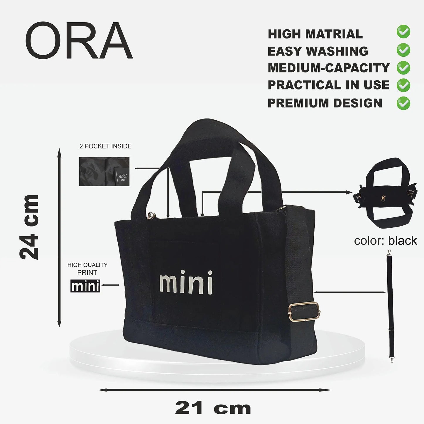 Mini Bag - Black - ORA