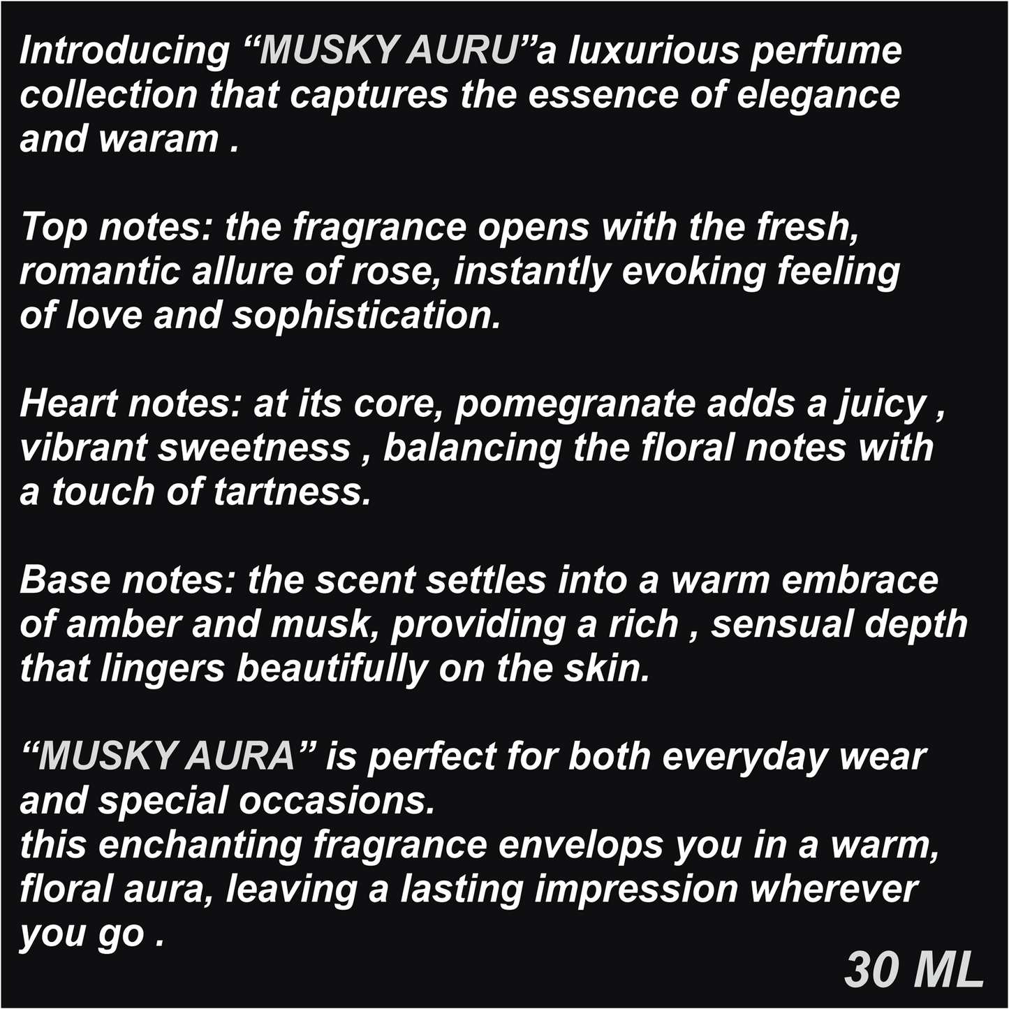 ORA PERFUME-MUSKY AURA