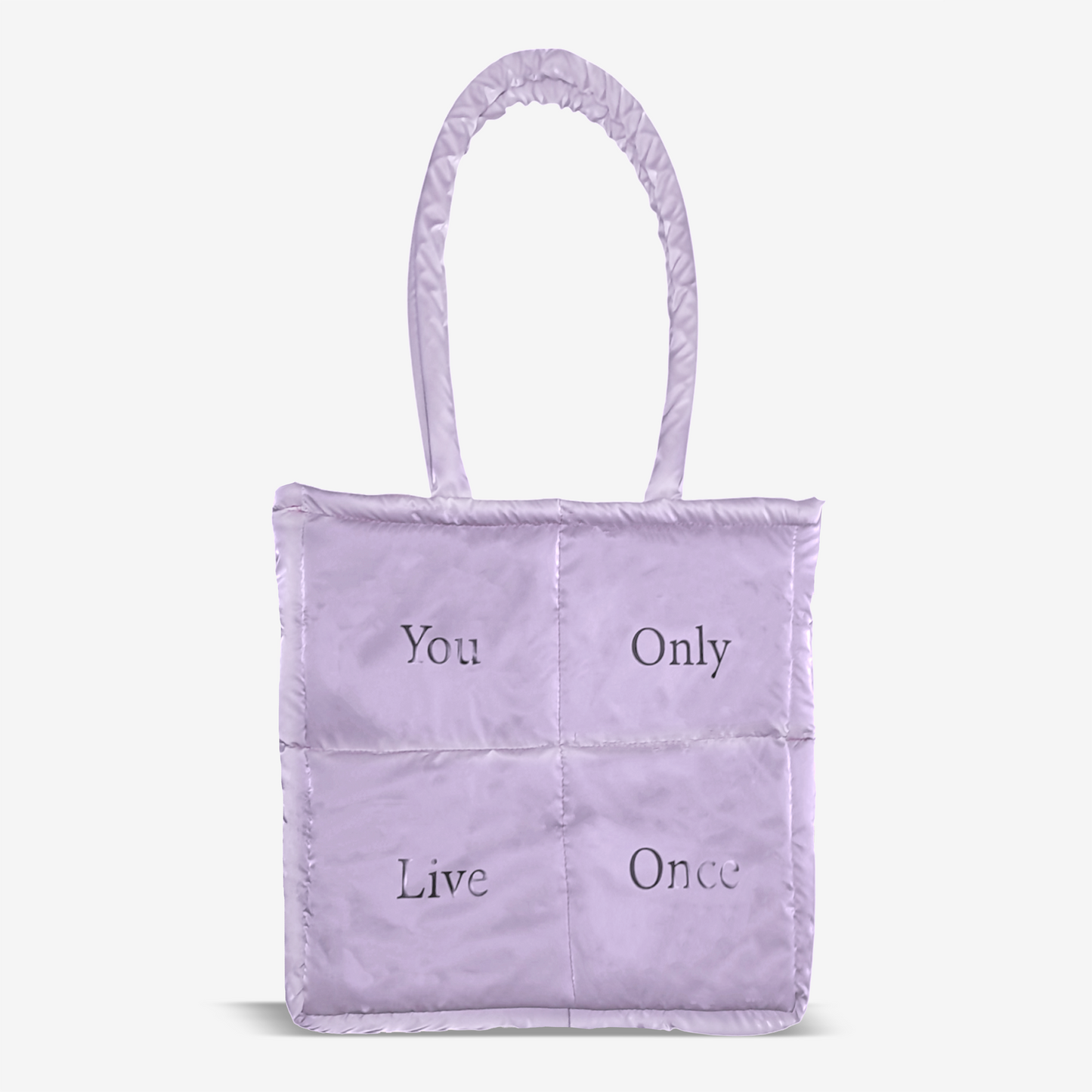 Puffer Tote Bag - Purple