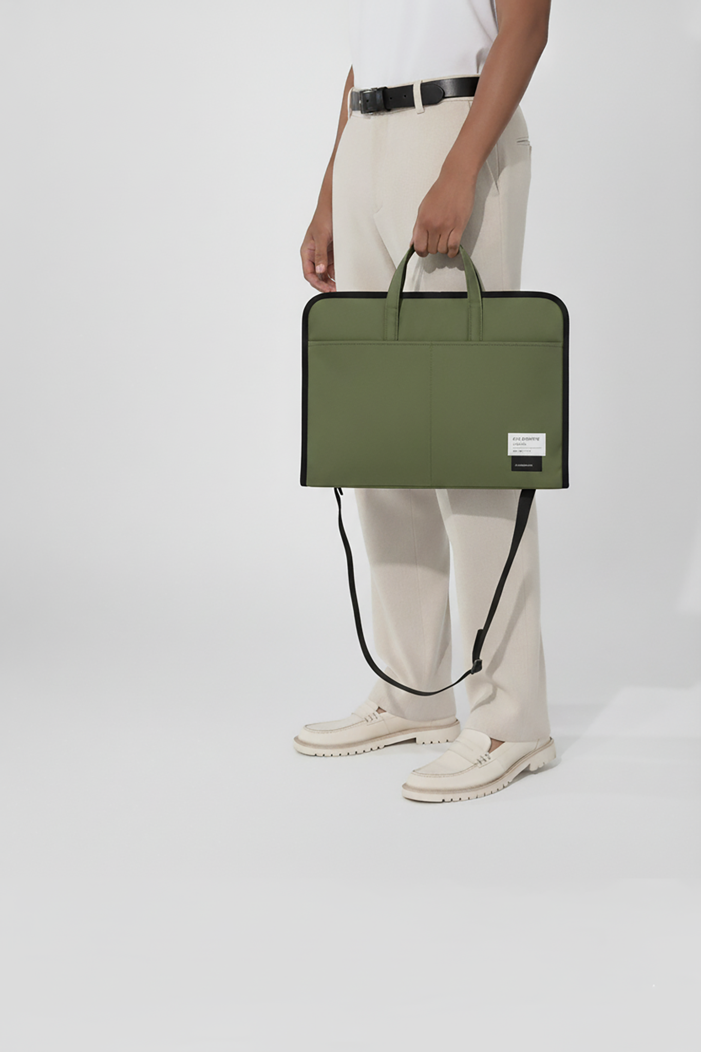 ORA Attache Laptop Bag-olive - ORA