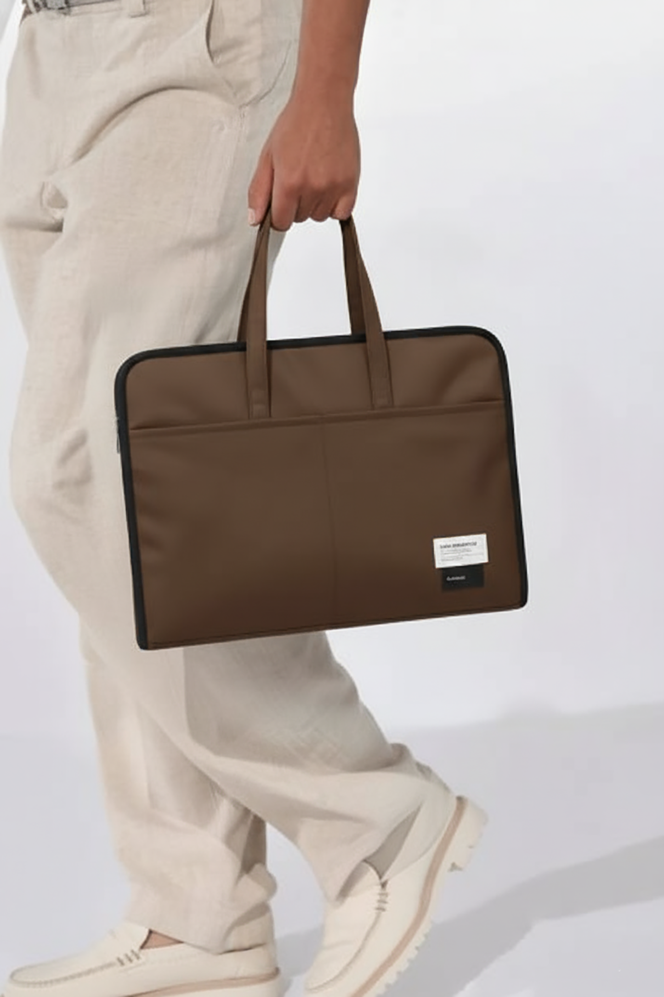 ORA Attache Laptop Bag-Cocoa - ORA
