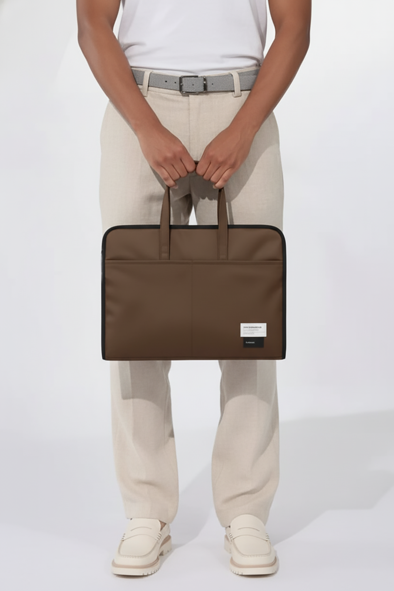 ORA Attache Laptop Bag-Cocoa - ORA