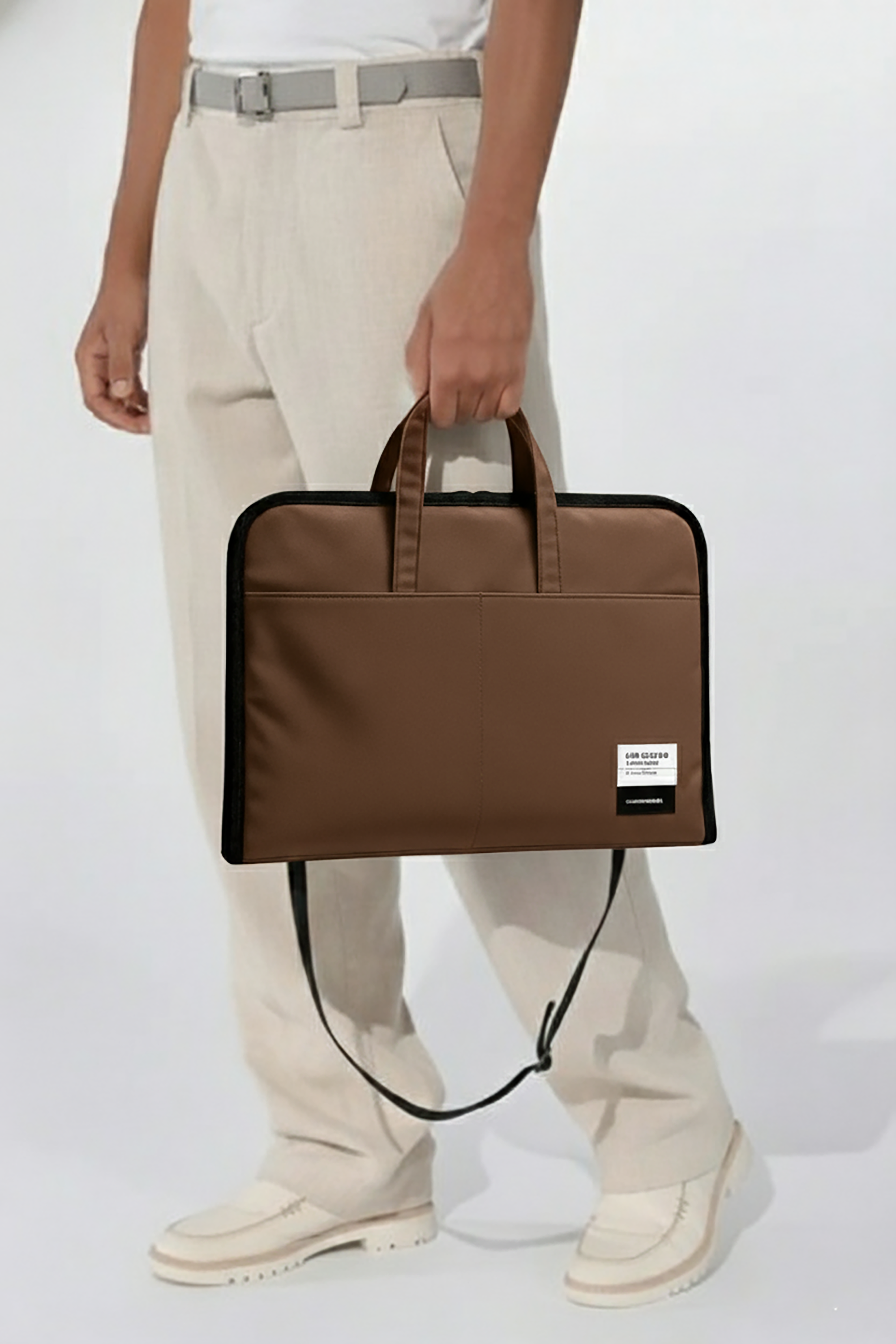 ORA Attache Laptop Bag-Cocoa - ORA