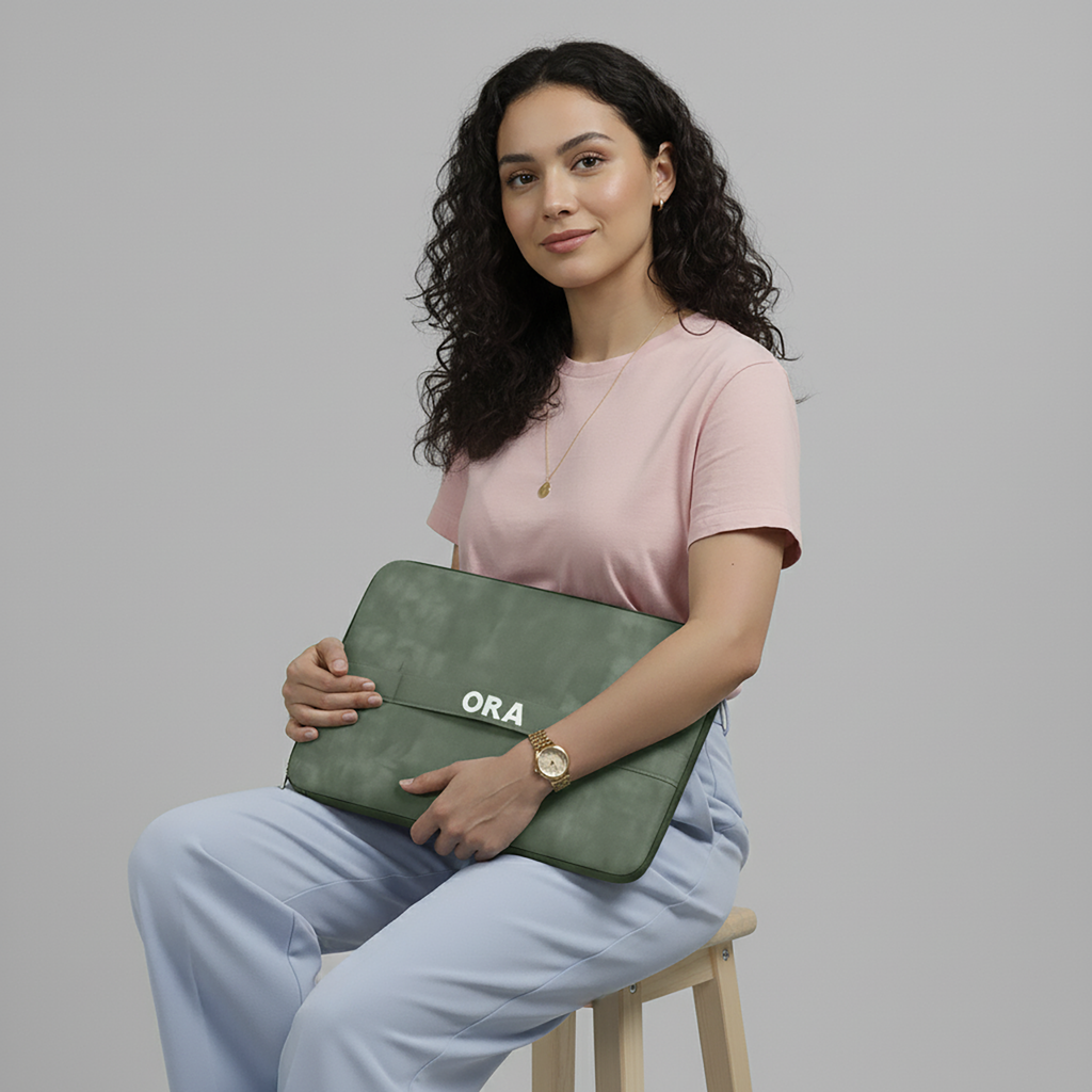 ORA Sentinel Laptop Sleeve in Sage - ORA
