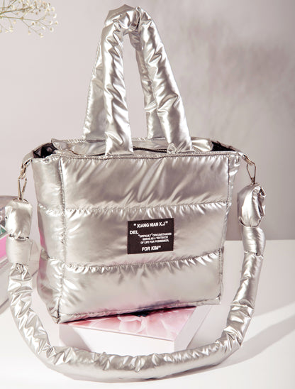 Ora Puffer Bag - Sliver
