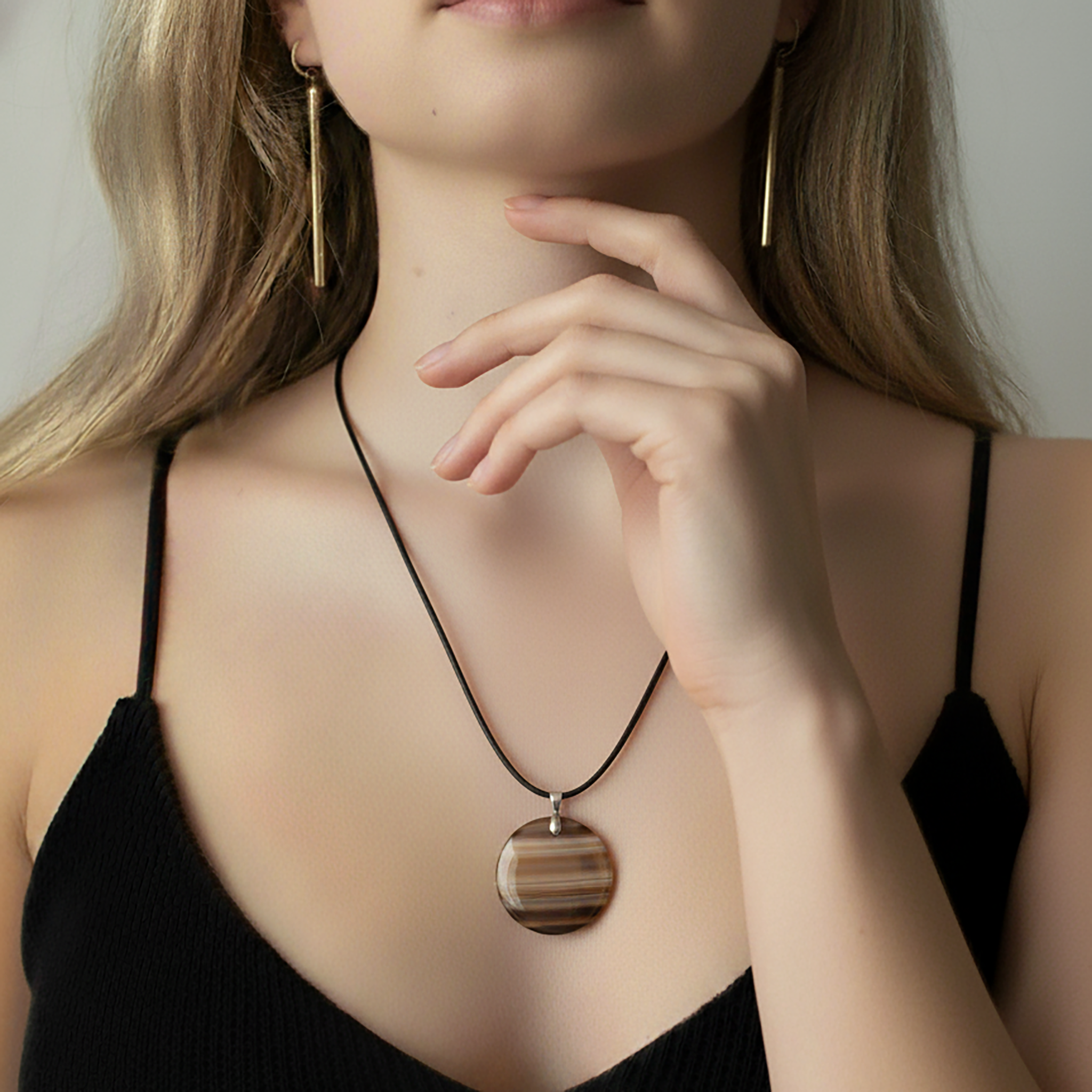 Mocha Band Necklace - ORA