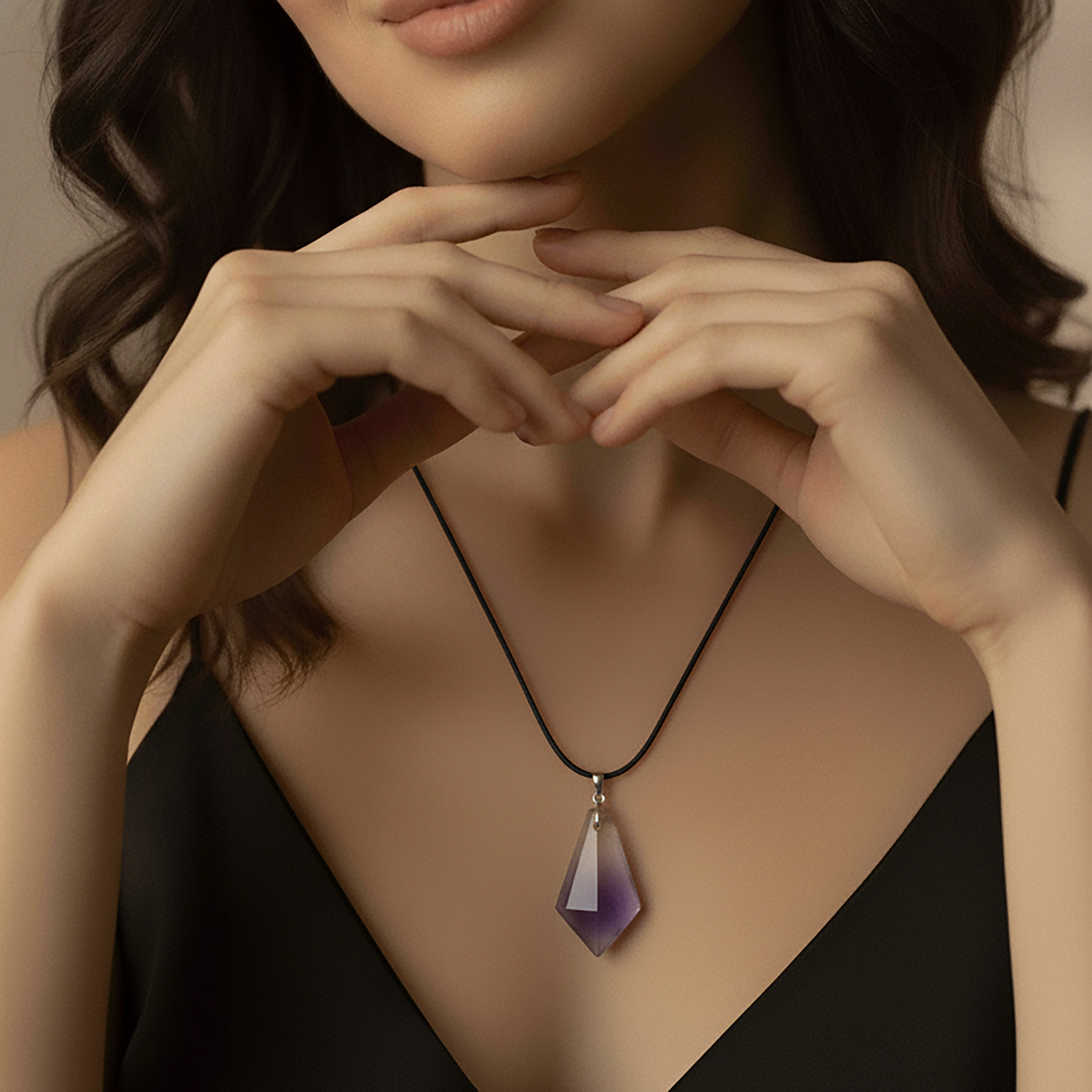 Amethyst Prism Necklace - ORA