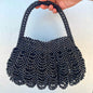 Black Beaded Ball Bag