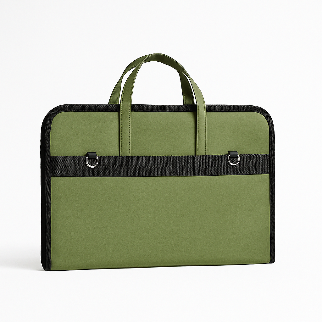 ORA Attache Laptop Bag-olive - ORA