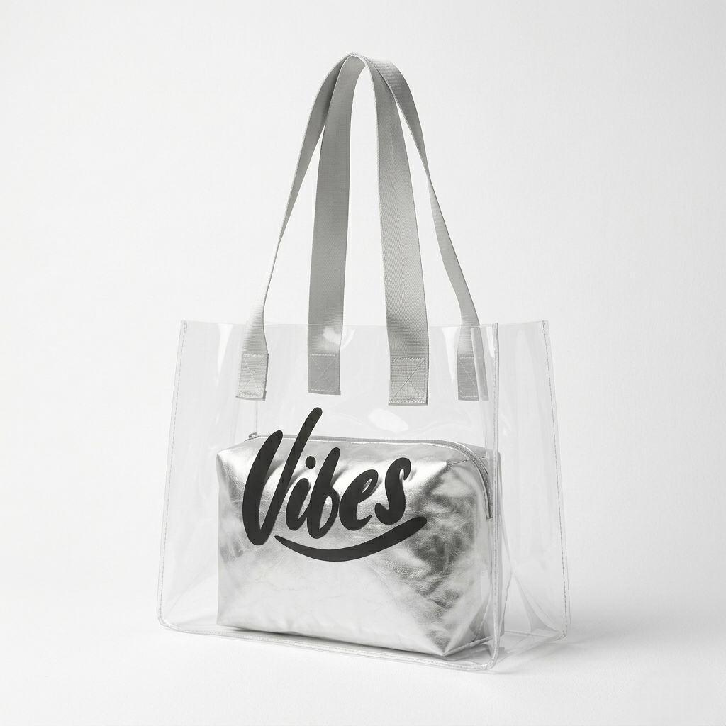 The Metallic Vibe Clear Tote - ORA