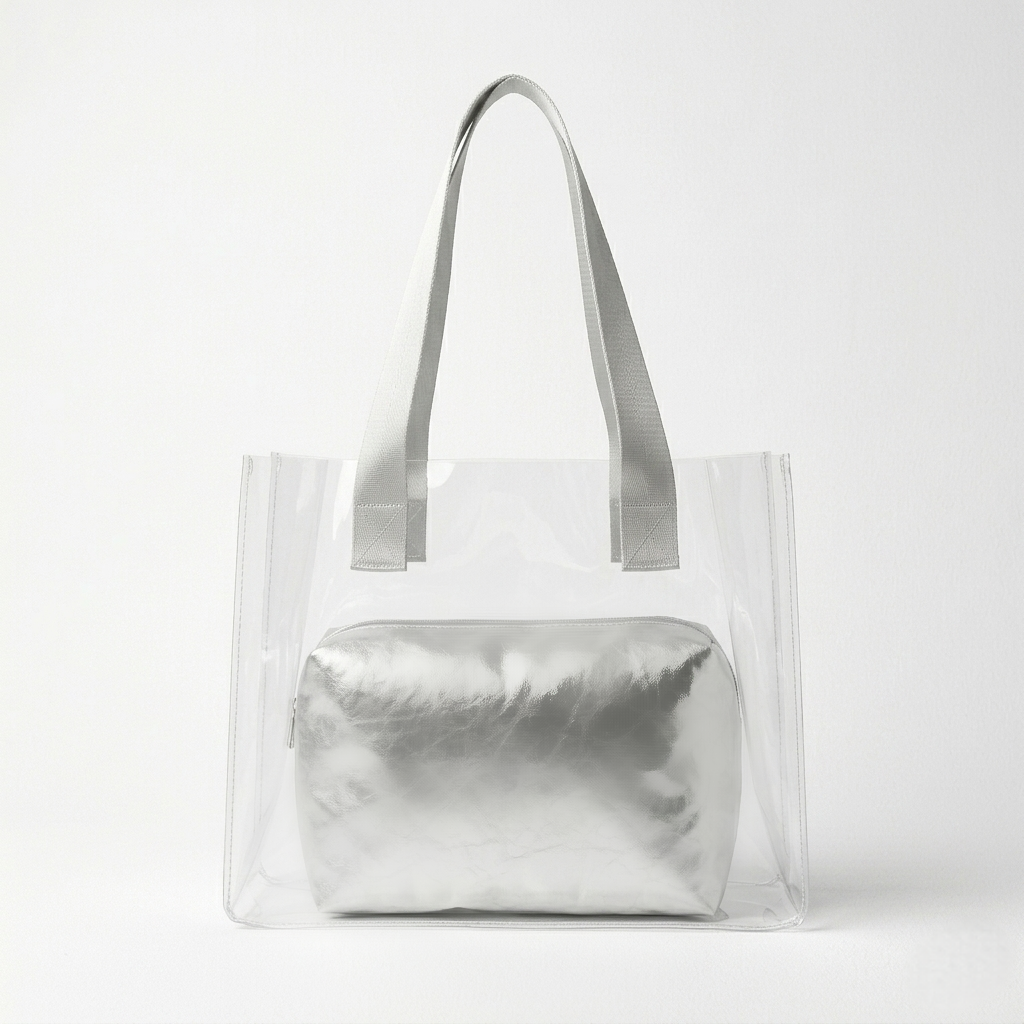 The Metallic Vibe Clear Tote - ORA