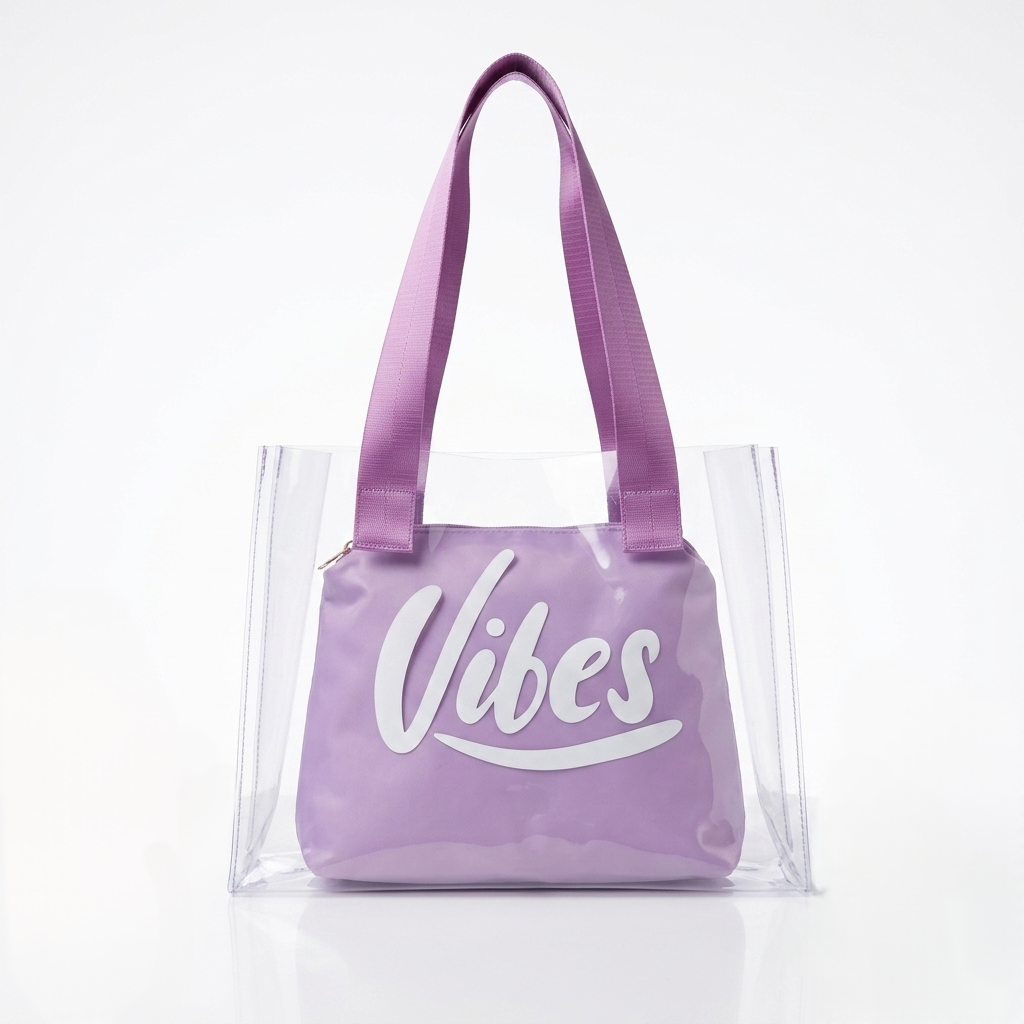 The Lavender Vibe Clear Tote - ORA