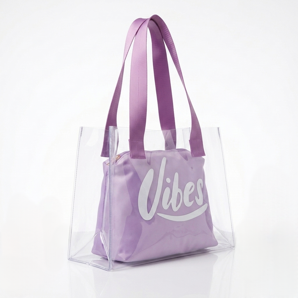 The Lavender Vibe Clear Tote - ORA