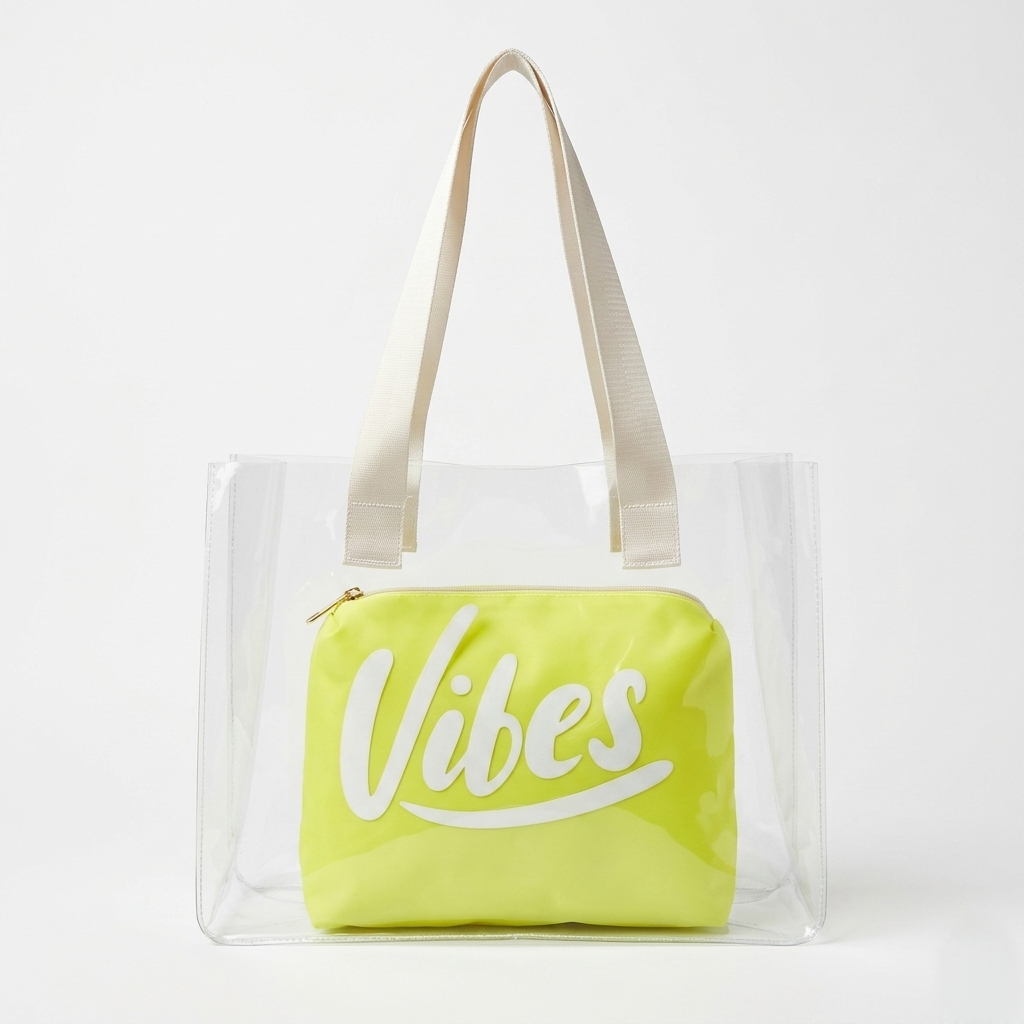 The Neon Vibe Clear Tote - ORA