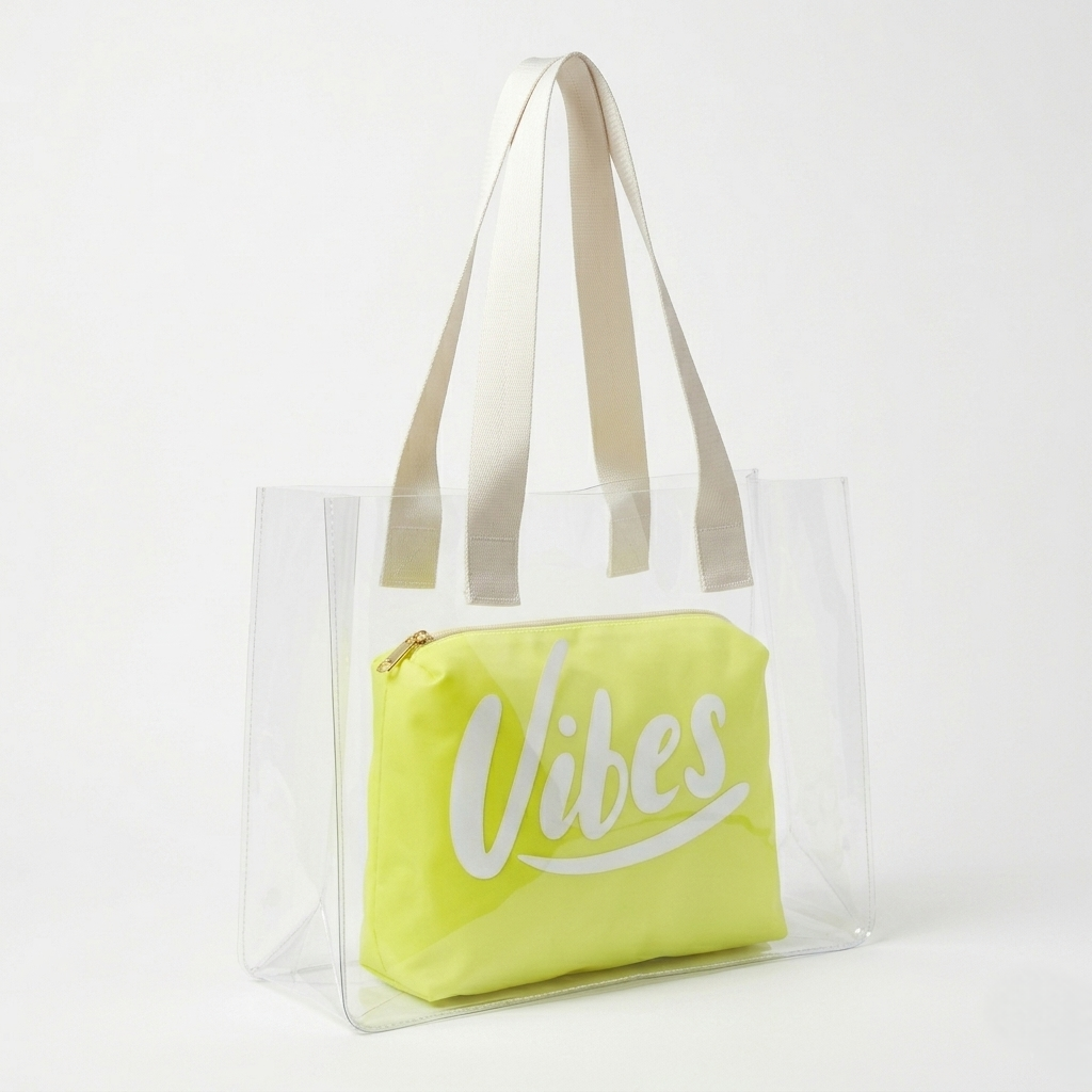 The Neon Vibe Clear Tote - ORA