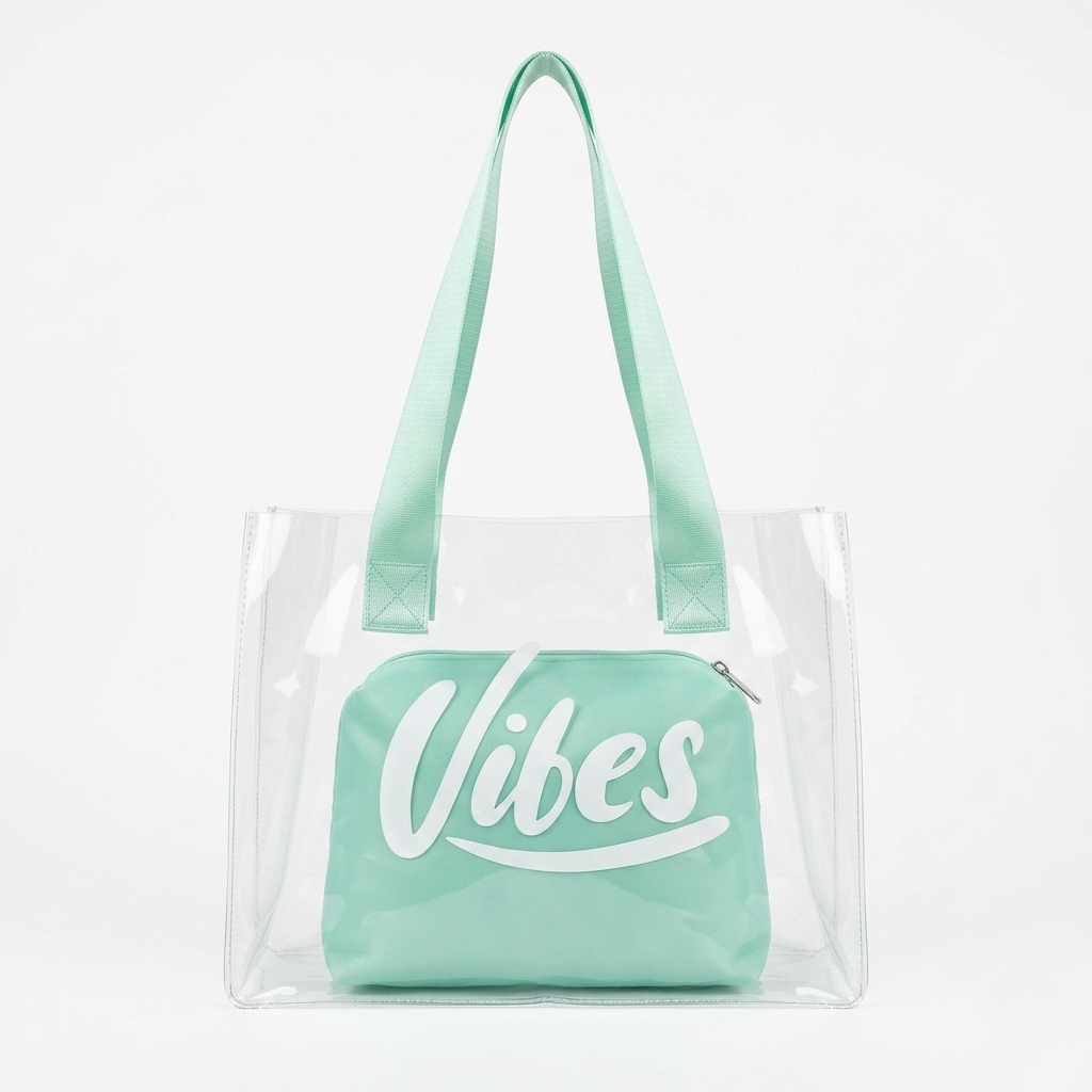 The Aqua Vibe Clear Tote - ORA