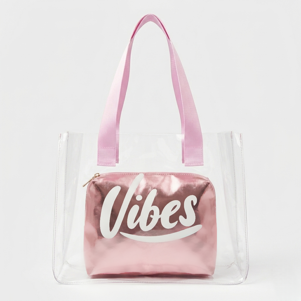 The Rose Gold Vibe Clear Tote - ORA
