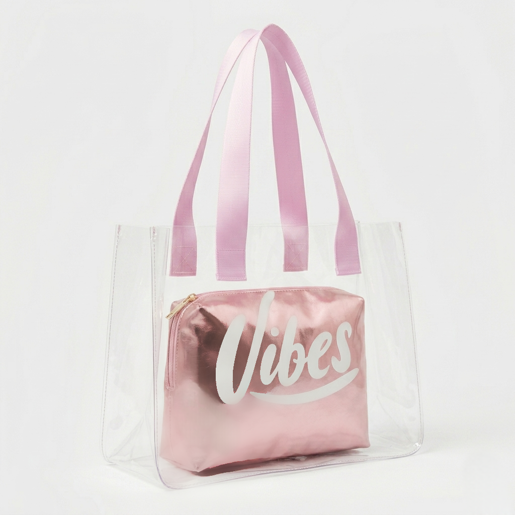 The Rose Gold Vibe Clear Tote - ORA