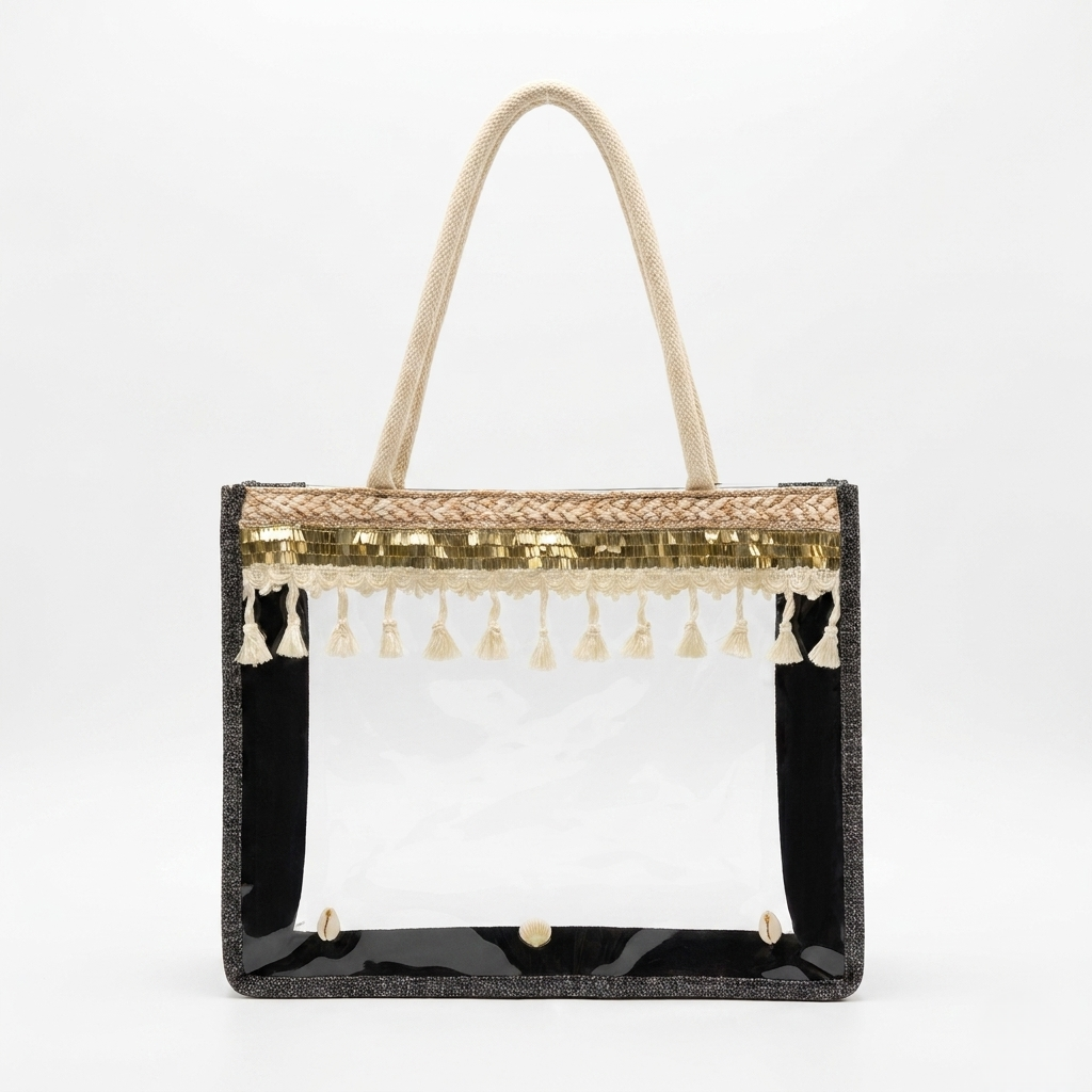 The Midnight Shell Clear Tote - ORA
