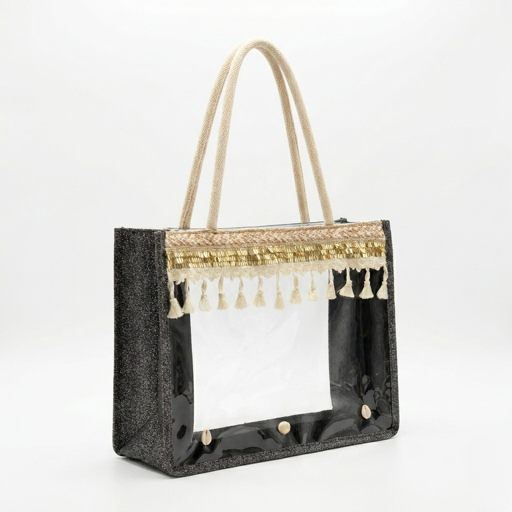 The Midnight Shell Clear Tote - ORA