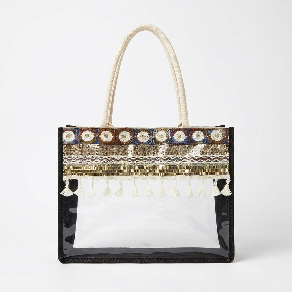 The Bohemian Mosaic Clear Tote - ORA