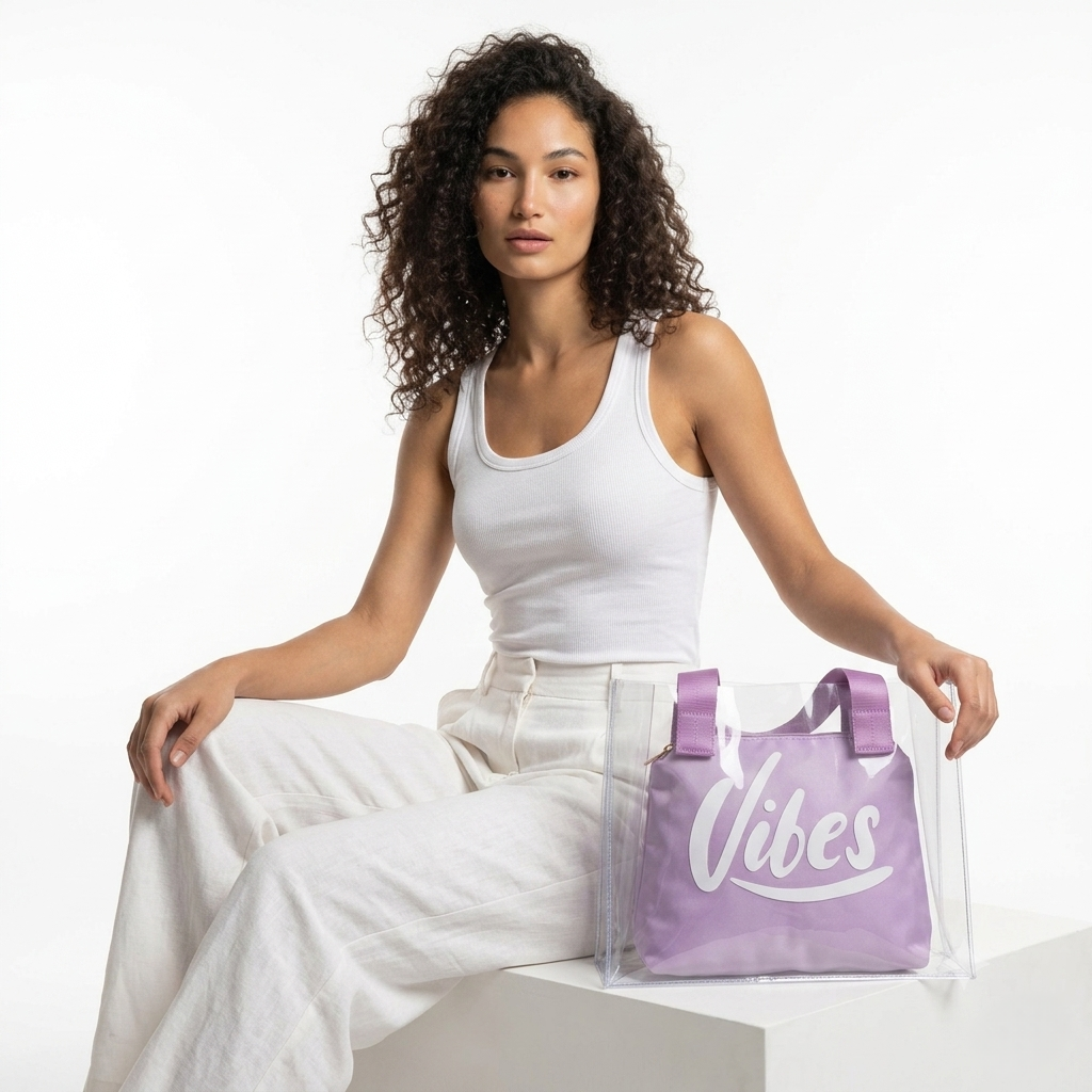 The Lavender Vibe Clear Tote - ORA