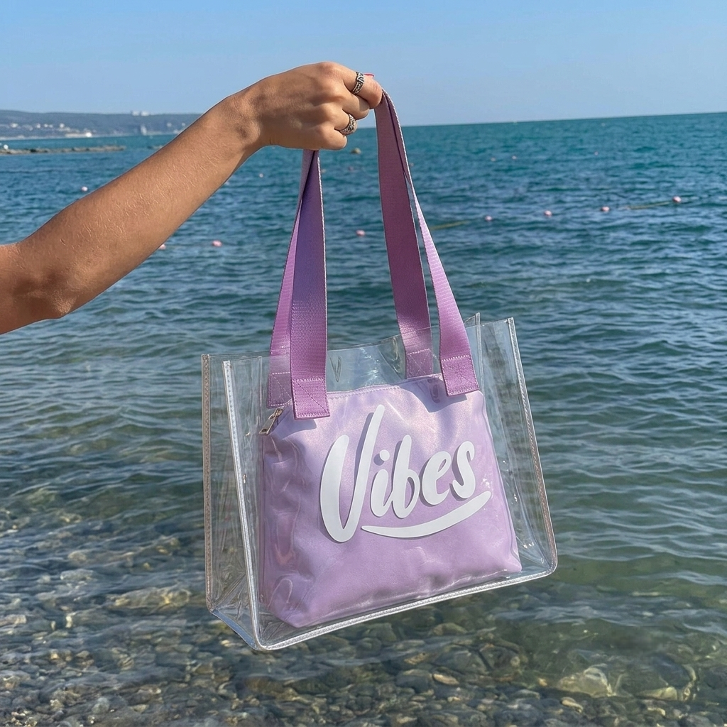 The Lavender Vibe Clear Tote - ORA