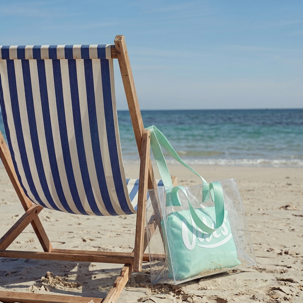 The Aqua Vibe Clear Tote - ORA