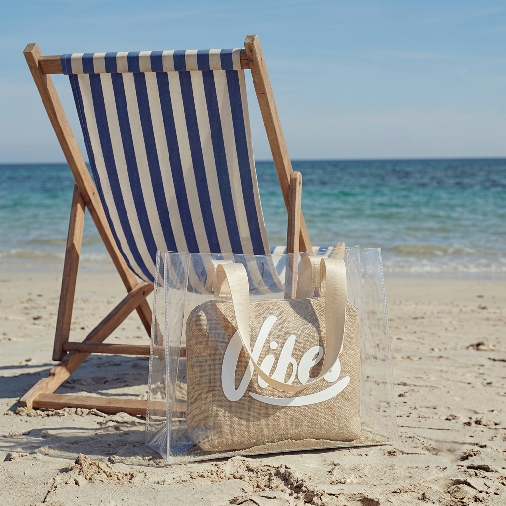 The Jute Vibe Clear Tote - ORA