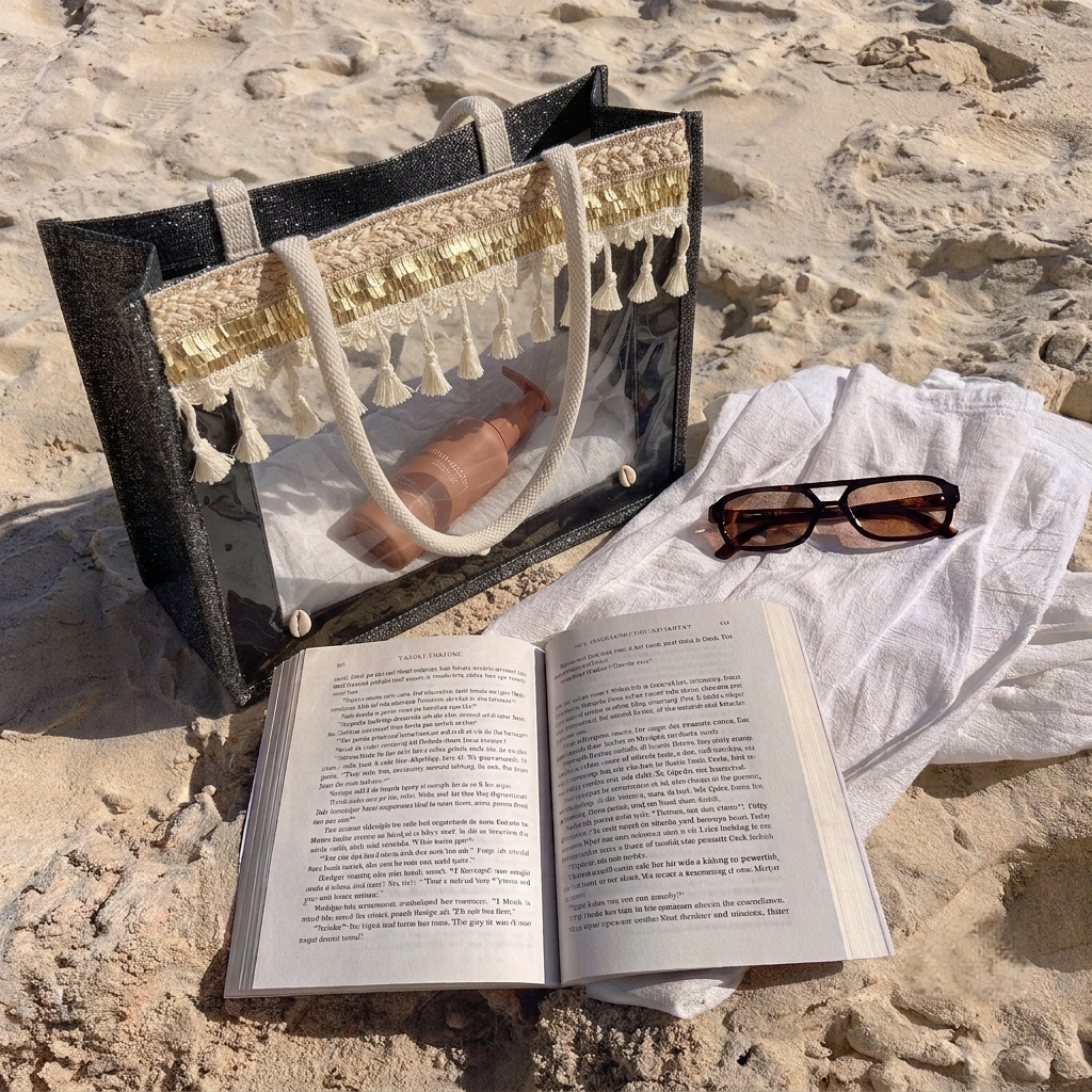 The Midnight Shell Clear Tote - ORA