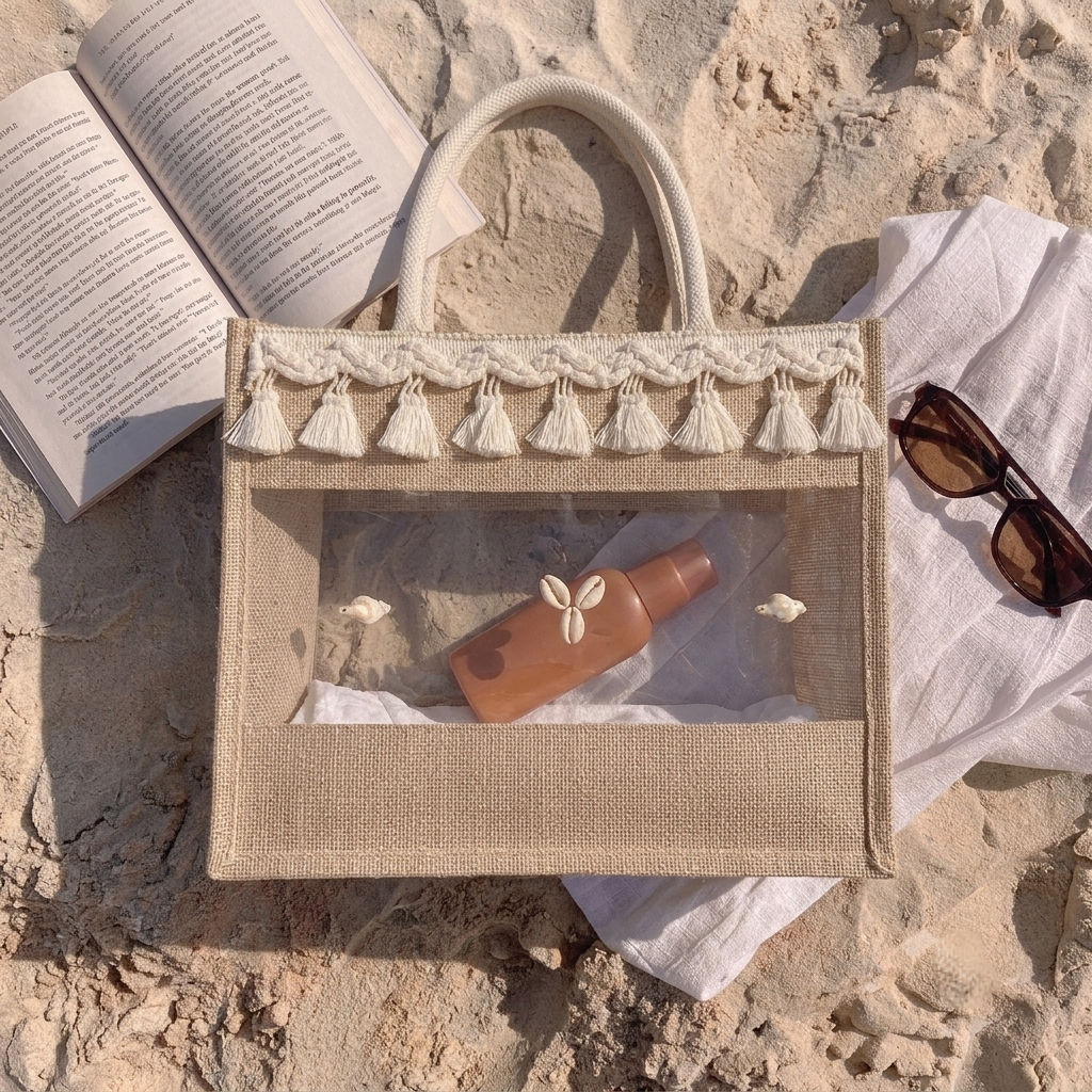 The Coastal Shell Jute Tote - ORA
