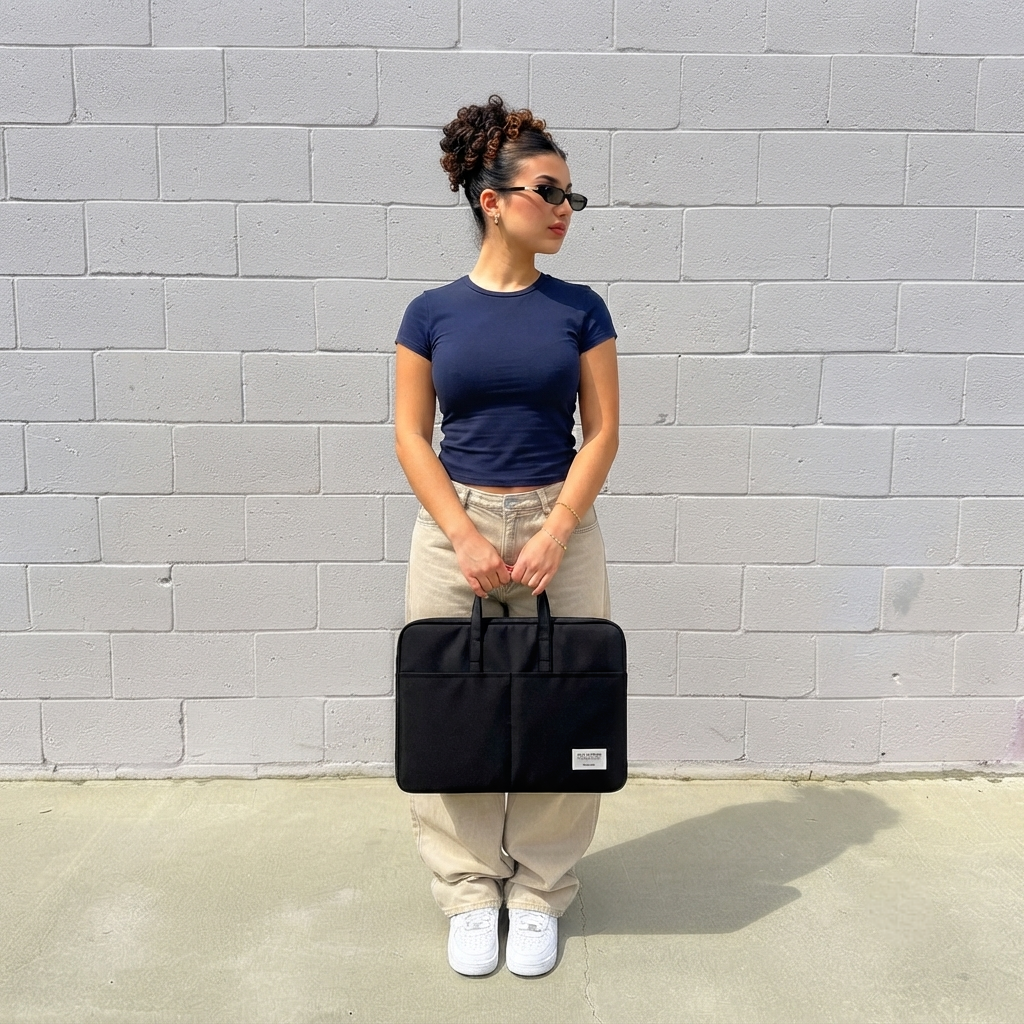 ORA Attache Laptop Bag-Black - ORA