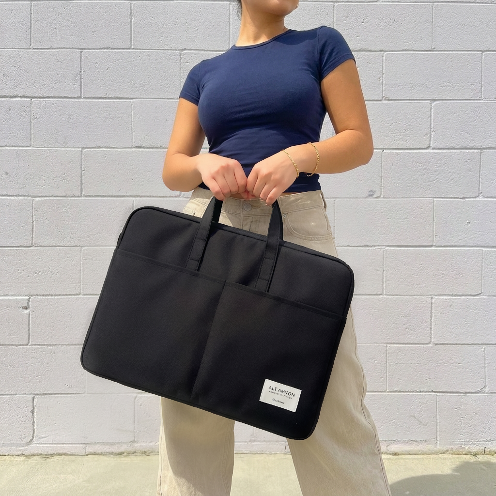 ORA Attache Laptop Bag-Black - ORA
