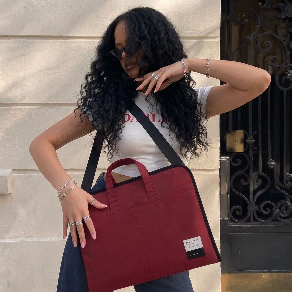 ORA Attache Laptop Bag-berry - ORA