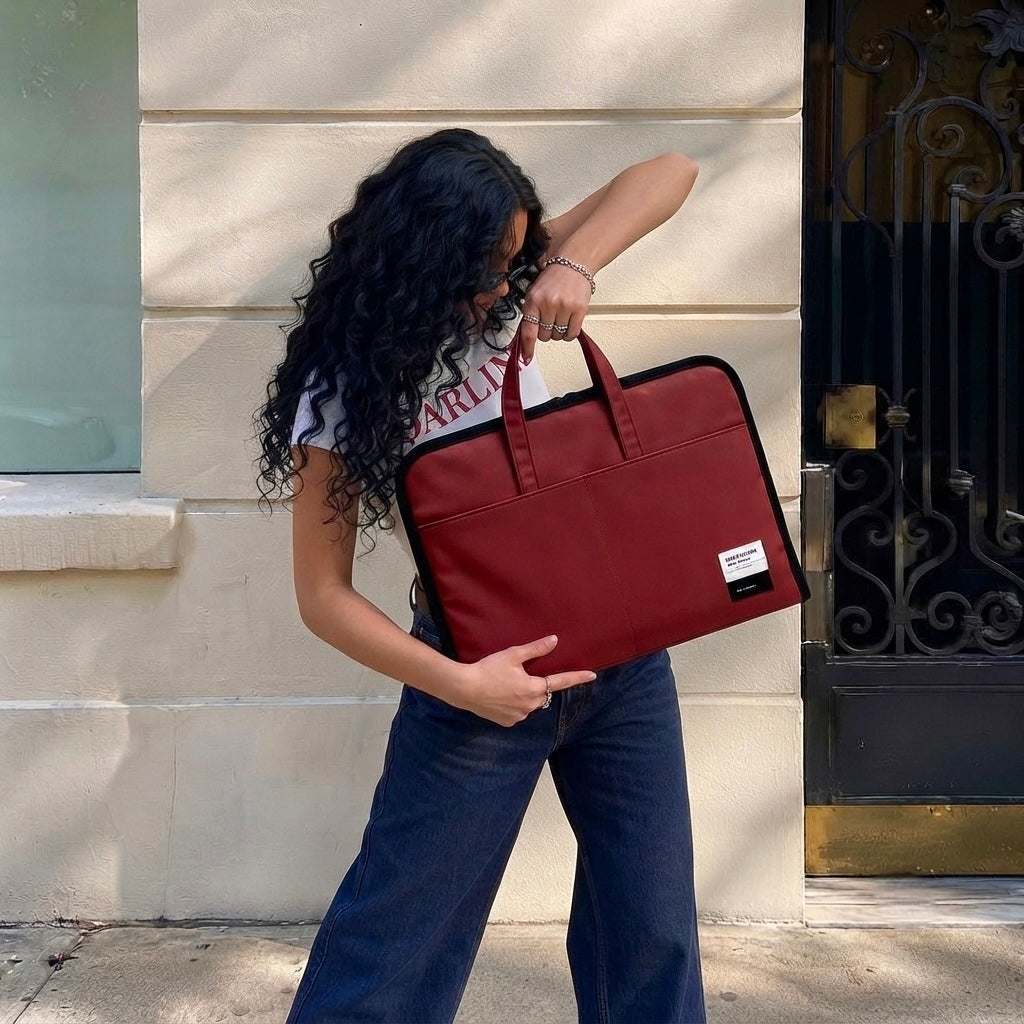 ORA Attache Laptop Bag-berry - ORA