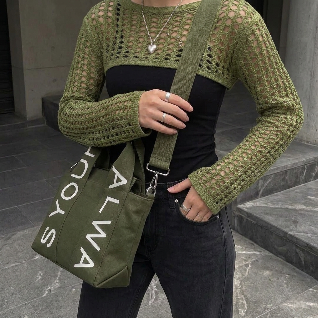 Letter bag olive - ORA